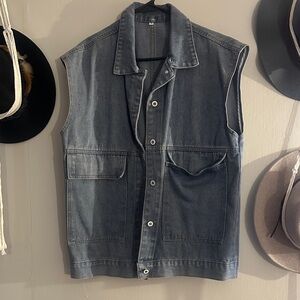 Denim Sleeveless Vest